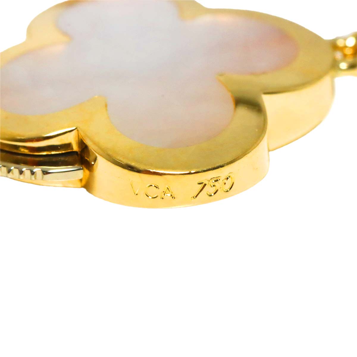 Pure Alhambra MOP 14P Necklace 18K YG 750
