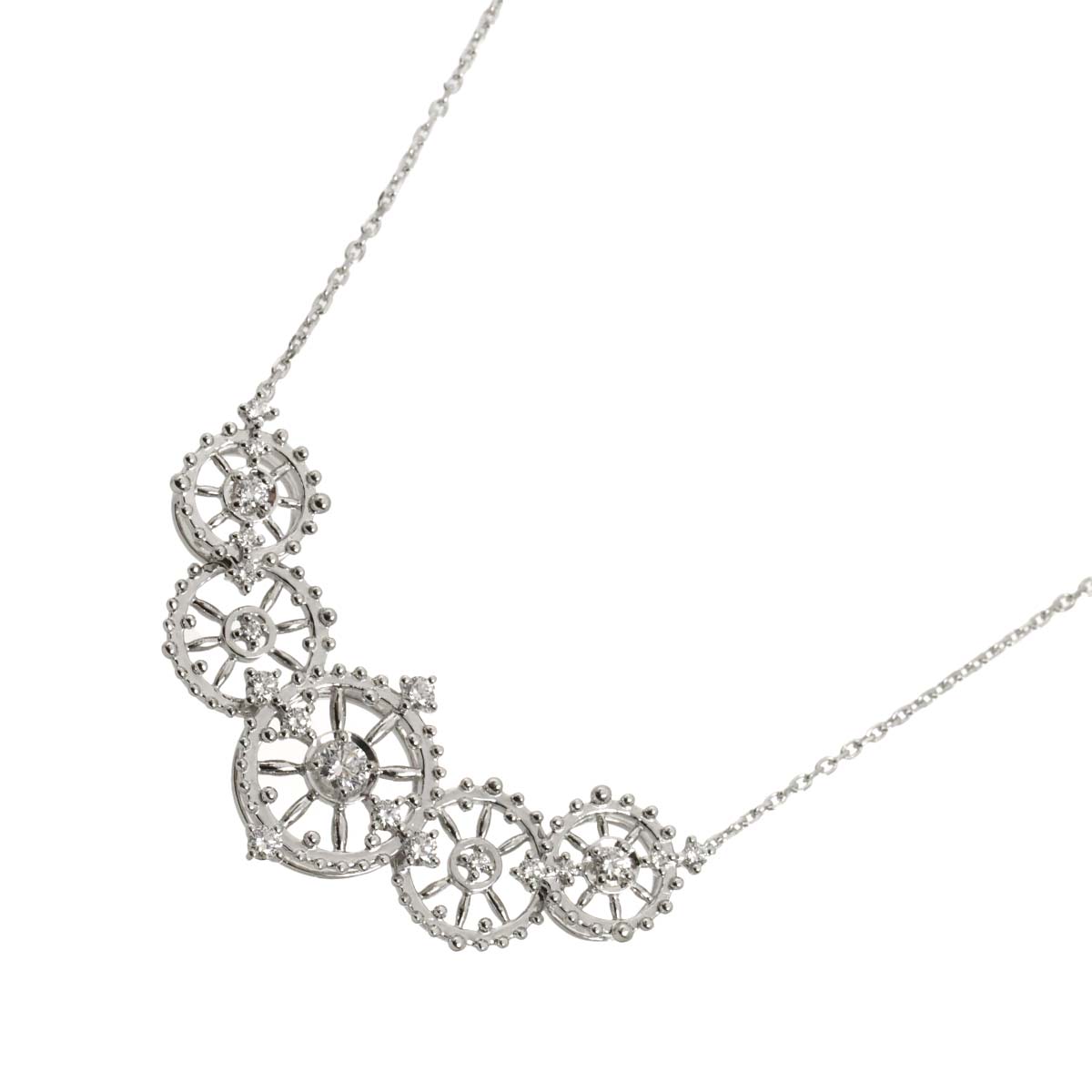 Diamond 0.32ct Necklace 18K WG White Gold 750