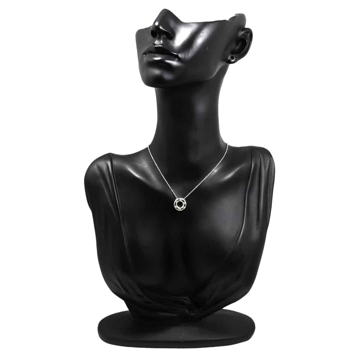 Dots Circle Diamond Necklace Platinum