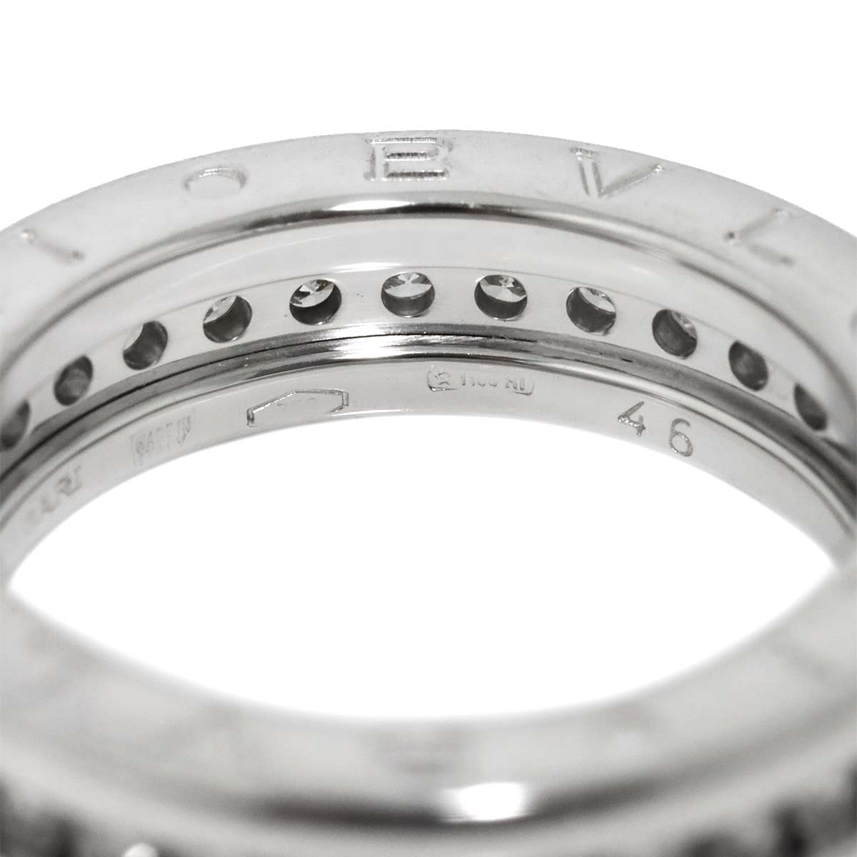 B-zero1 1Band Diamond Ring 18K WG 750 size46 3.75(US)