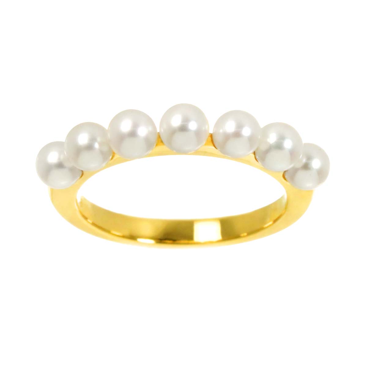 Baby Pearl 3.7-3.5mm Ring 18K YG 750 Size4.75-5(US)