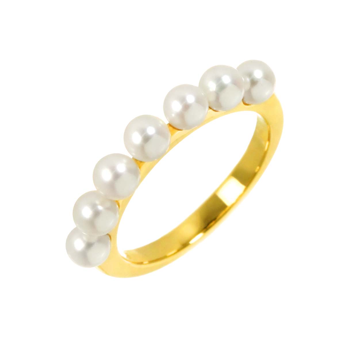 Baby Pearl 3.7-3.5mm Ring 18K YG 750 Size4.75-5(US)