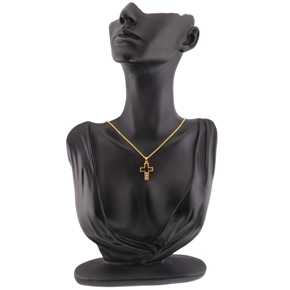 Happy Diamond cross Necklace 18K Yellow Gold 750