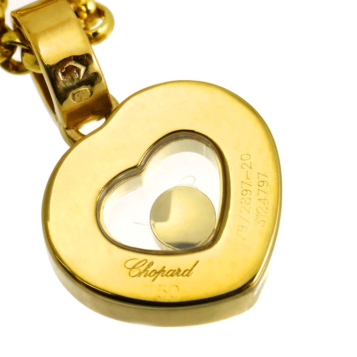 Happy Diamond Heart Necklace 18K Yellow Gold 750