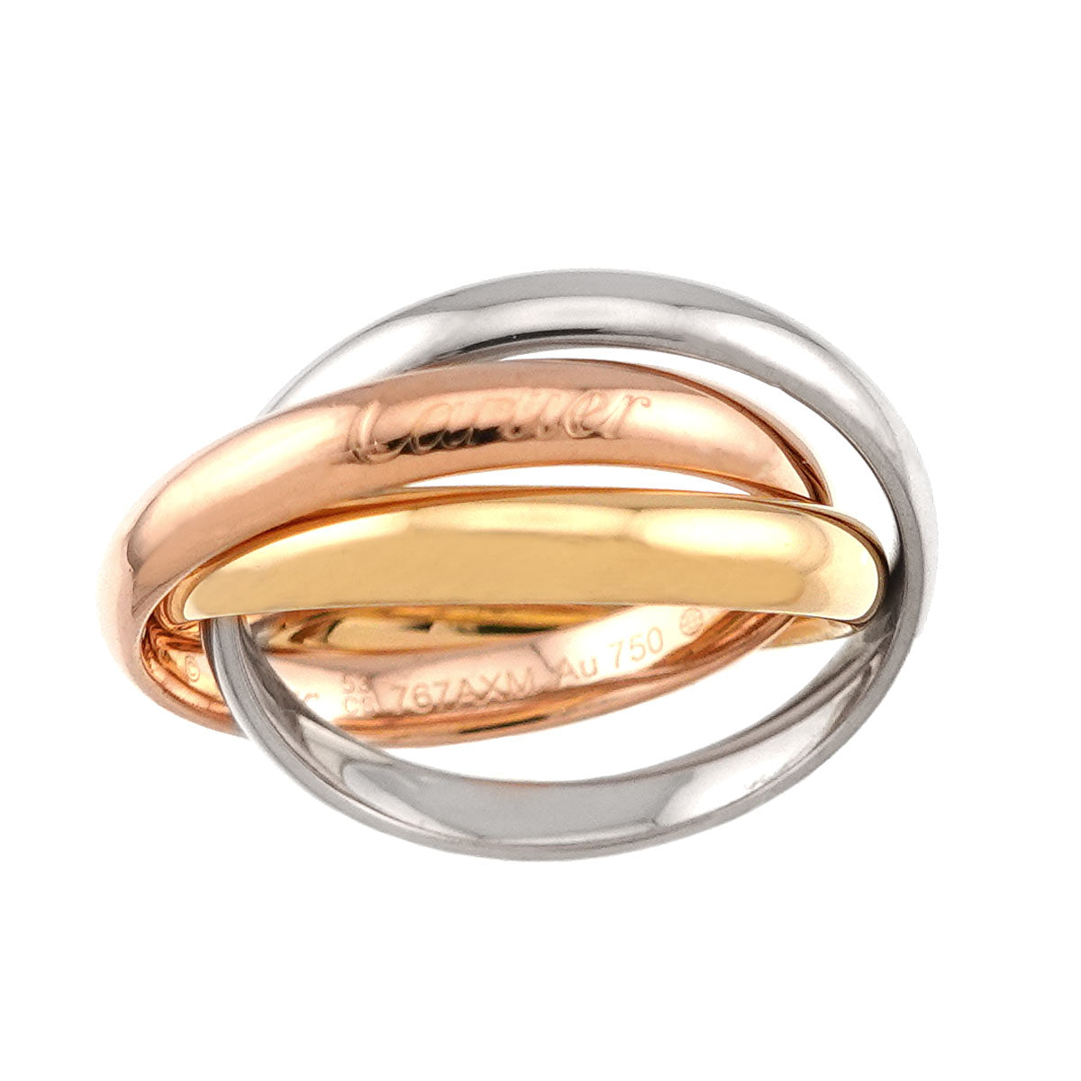 Trinity MM Ring 18K YG WG PG 750 Size53 6.25-6.5(US)