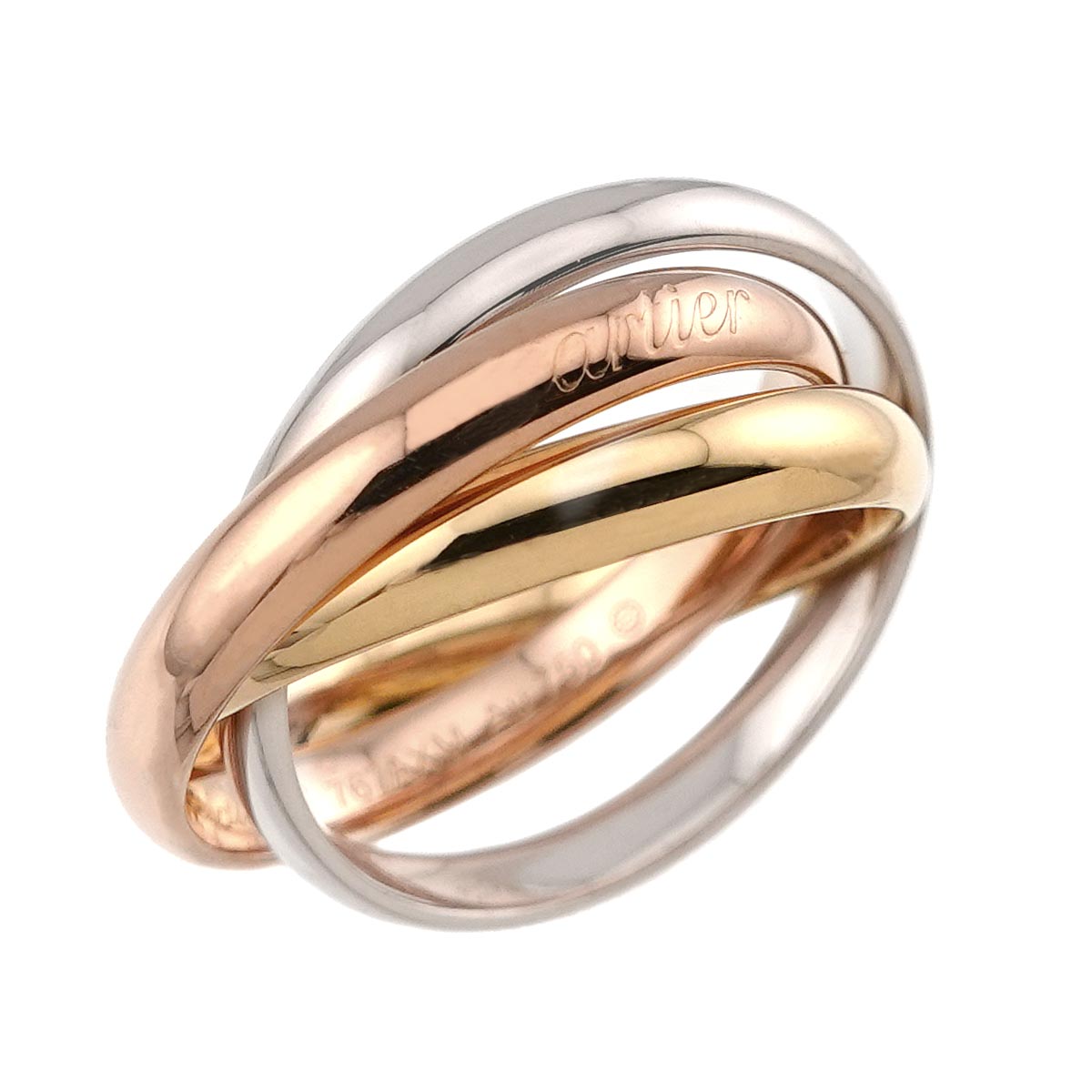 Trinity MM Ring 18K YG WG PG 750 Size53 6.25-6.5(US)