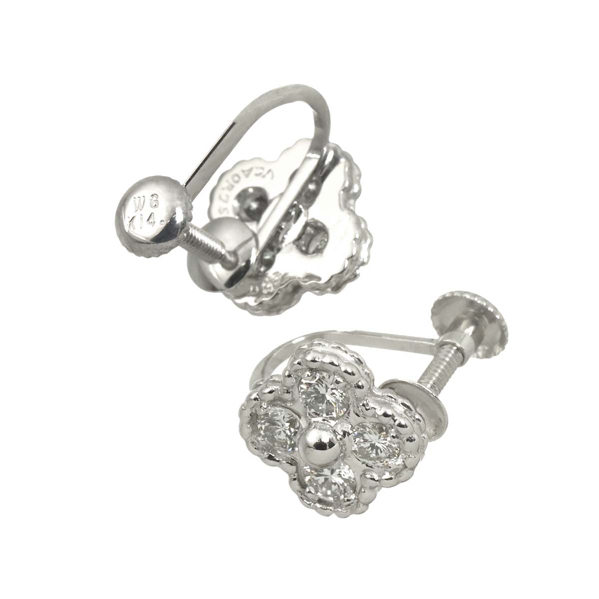 Diamond Earrings 18K 14K WG 750 585