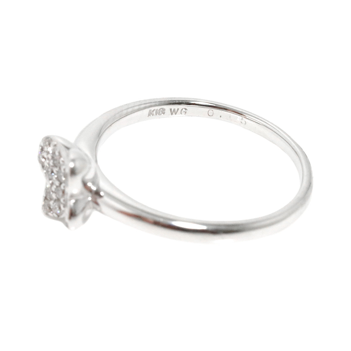 Diamond 0.15ct Ring 18K WG 750 Size5.25(US)