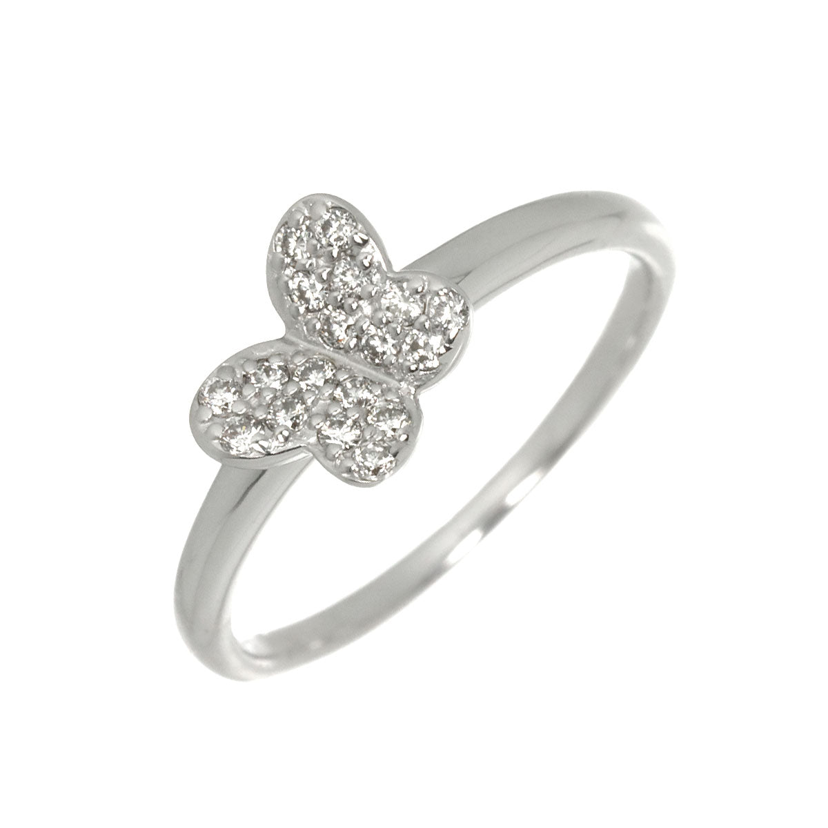 Diamond 0.15ct Ring 18K WG 750 Size5.25(US)
