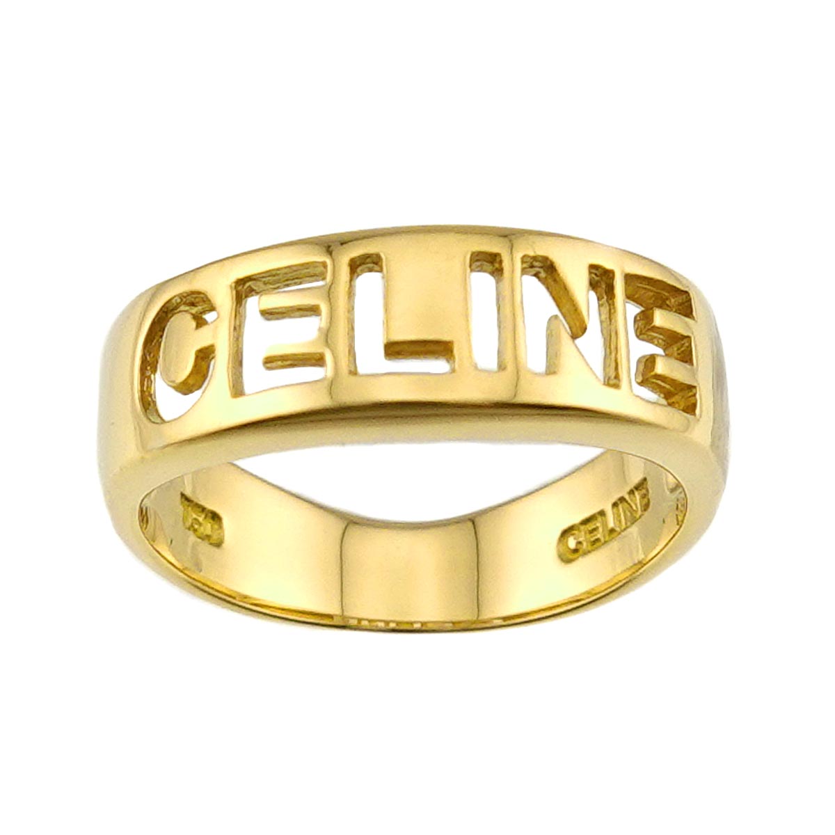 Logo Ring 18K Yellow Gold 750 size4-4.5(US)