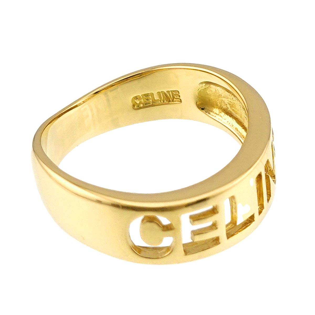 Logo Ring 18K Yellow Gold 750 size4-4.5(US)