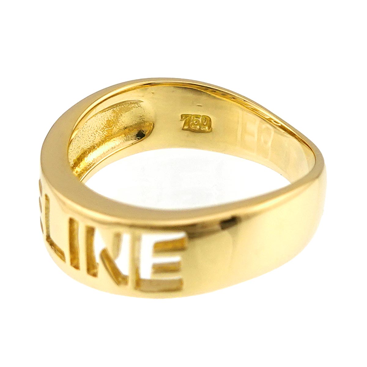 Logo Ring 18K Yellow Gold 750 size4-4.5(US)