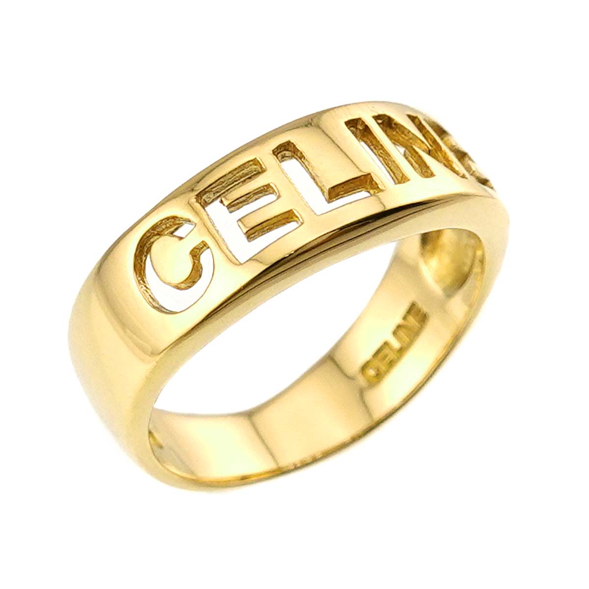 Logo Ring 18K Yellow Gold 750 size4-4.5(US)