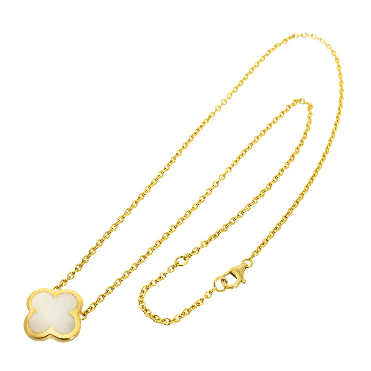 Pure Alhambra MOP Necklace 18K YG 750