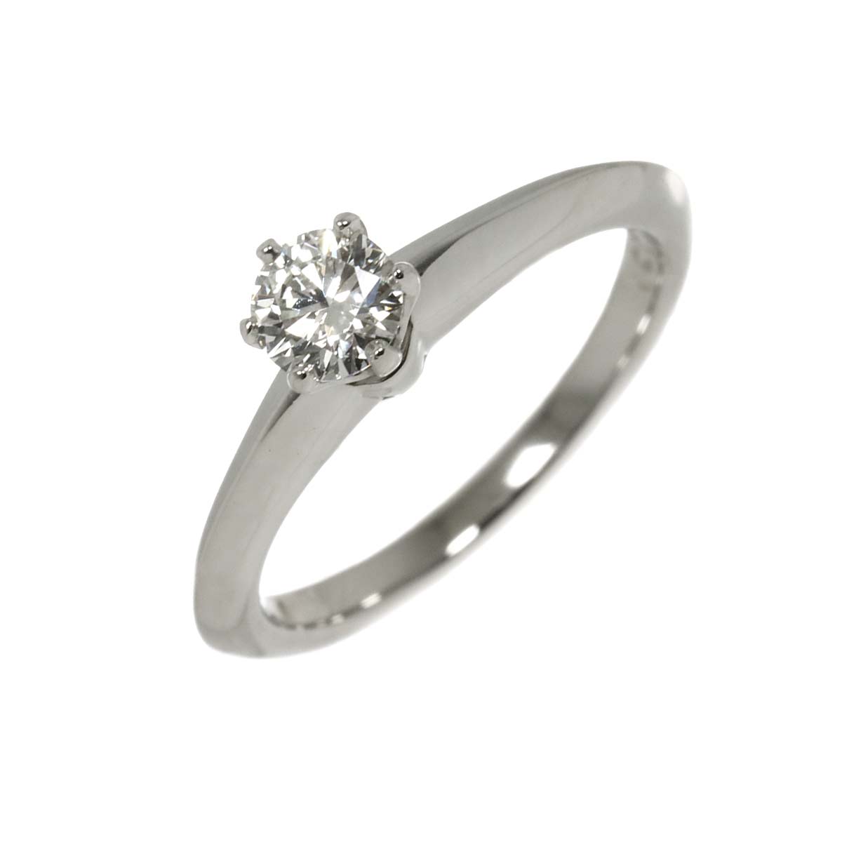 Diamond 0.29ct H/VS1/3EX Ring Platinum Size4(US)