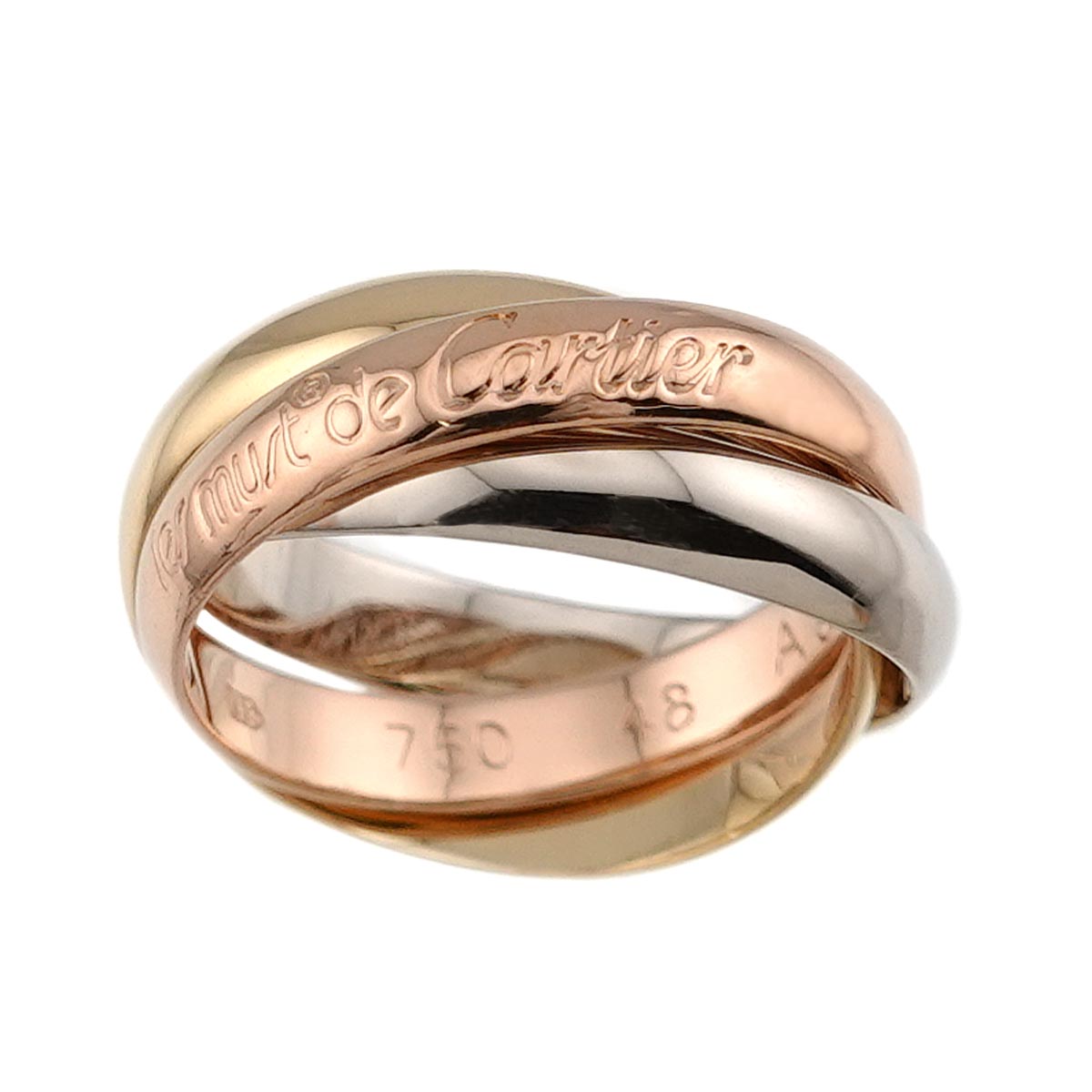 Trinity Ring MM 18K YG WG PG 750 Size48 4.5(US)