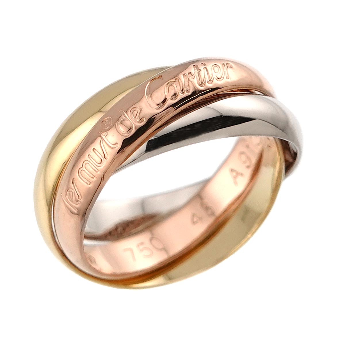 Trinity Ring MM 18K YG WG PG 750 Size48 4.5(US)