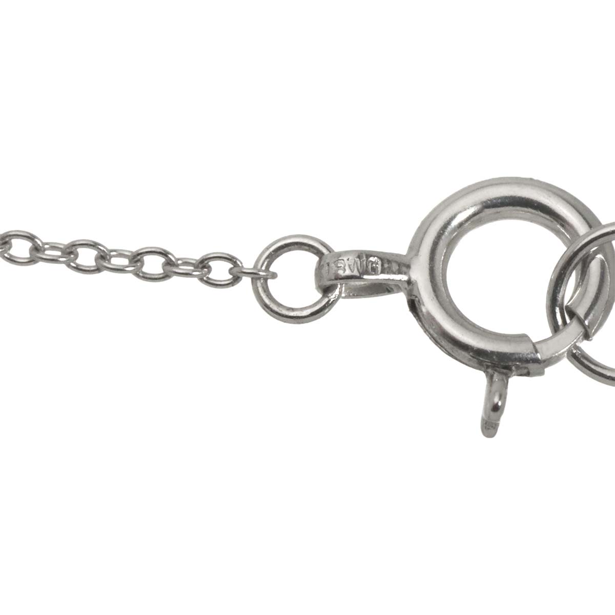 Diamond 0.16ct Heart Necklace 18K White Gold 750