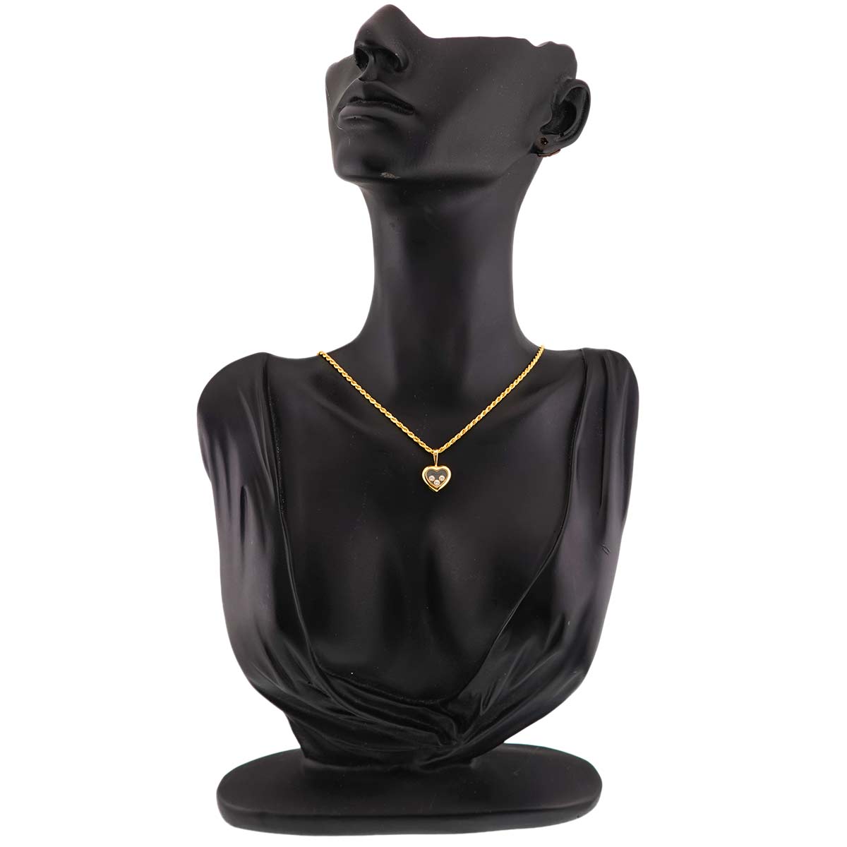 Happy Diamond Heart Necklace 18K Yellow Gold 750