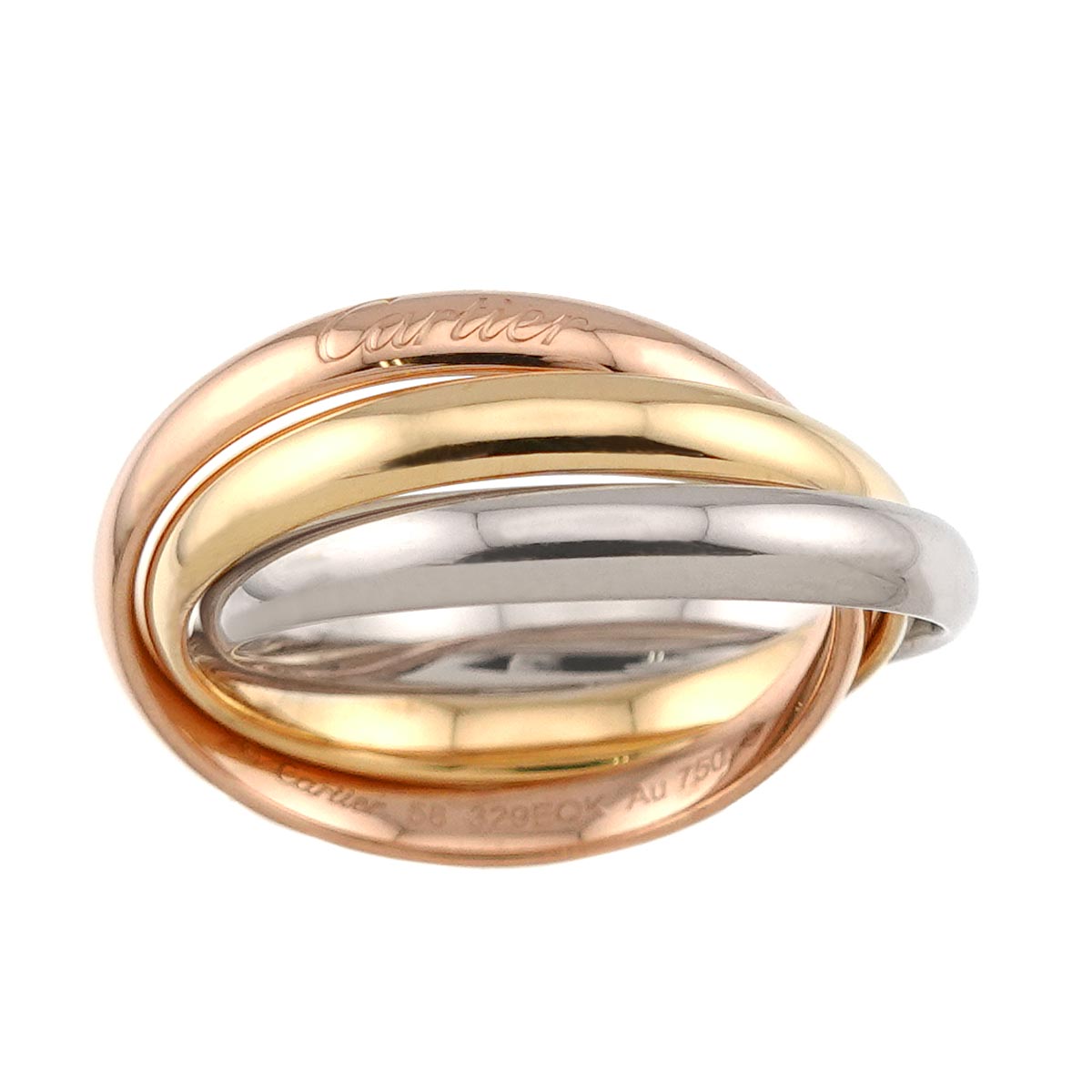 Trinity MM Ring 18K YG WG PG 750 Size58 8.25(US)