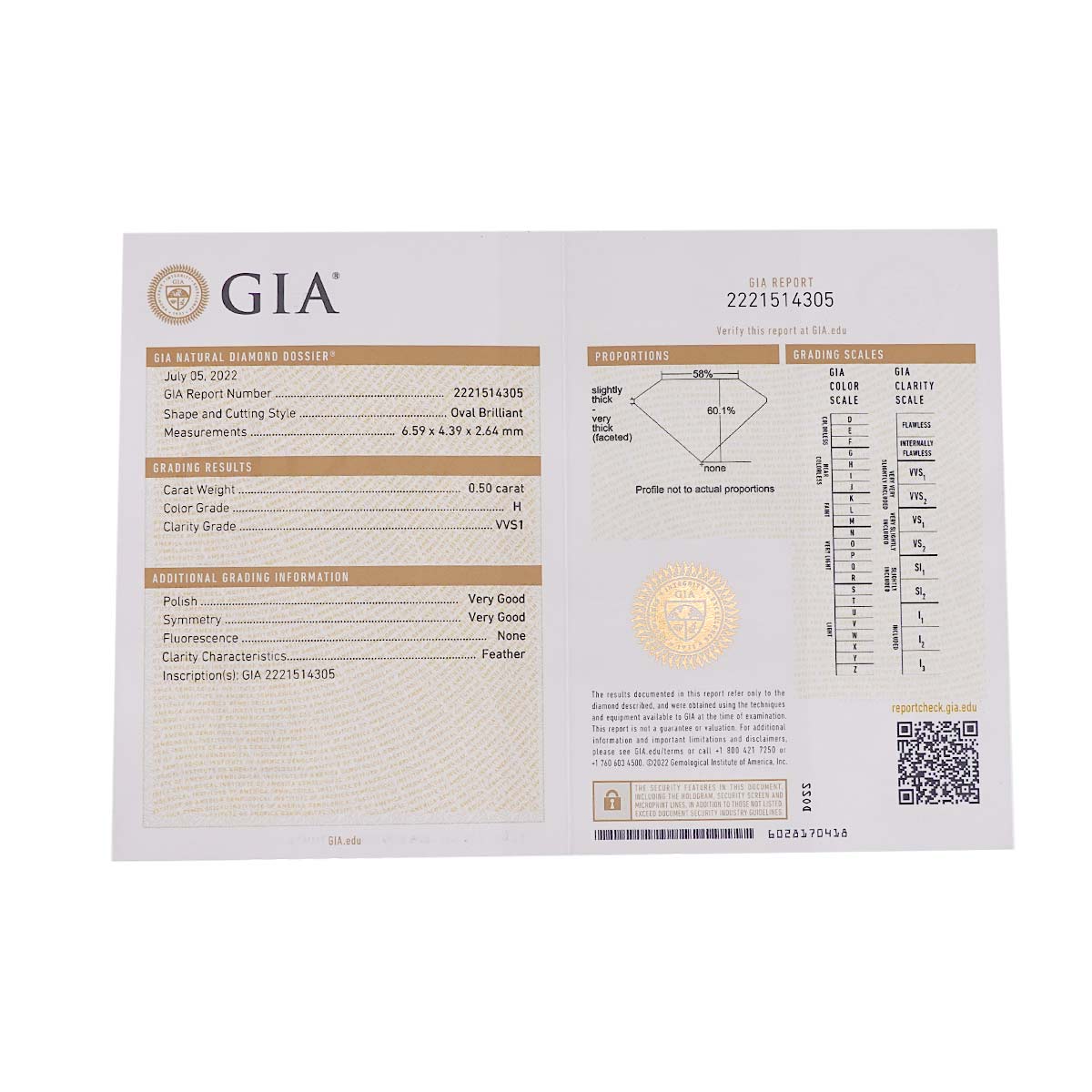 Diamond 0.50ct H/VVS1 Ring Pt Platinum Size4-4.5(US)