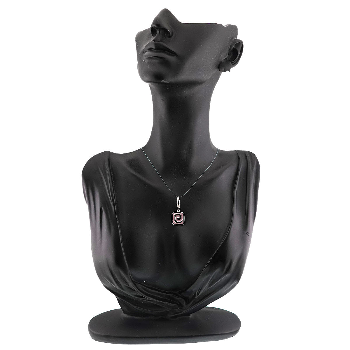Rhodochrosite Pendant Top Charm 18K White Gold 750