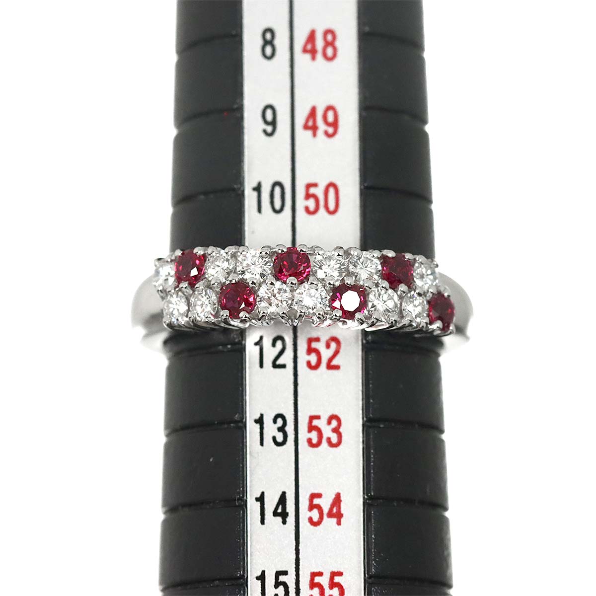 Ruby 0.31ct Diamond 0.35ct Ring Pt Platinum Size5.75-6(US)
