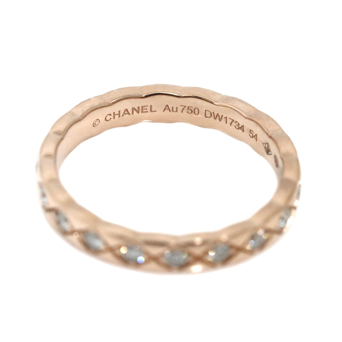Coco Crush Diamond Ring 18K Pink Gold 750 Size54 6.25-6.5(US)