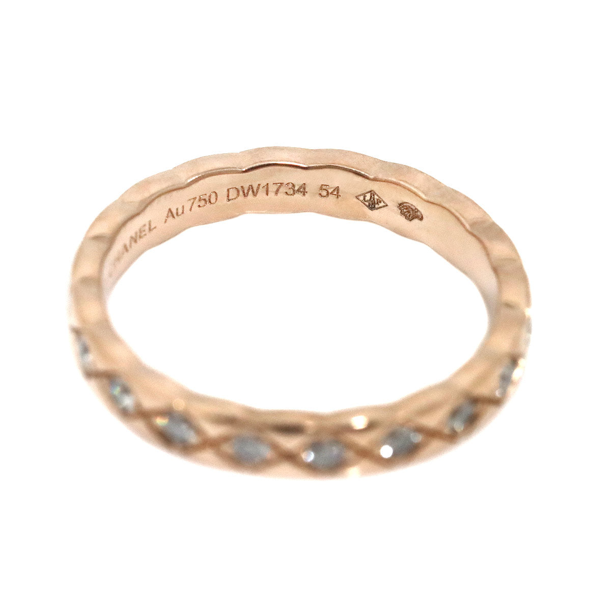 Coco Crush Diamond Ring 18K Pink Gold 750 Size54 6.25-6.5(US)