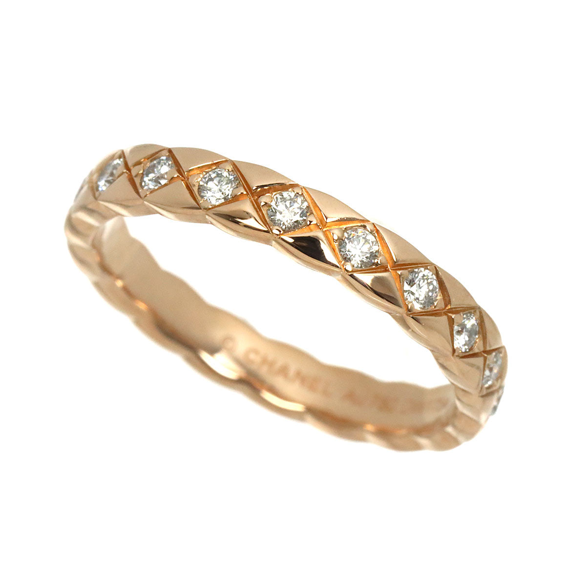 Coco Crush Diamond Ring 18K Pink Gold 750 Size54 6.25-6.5(US)