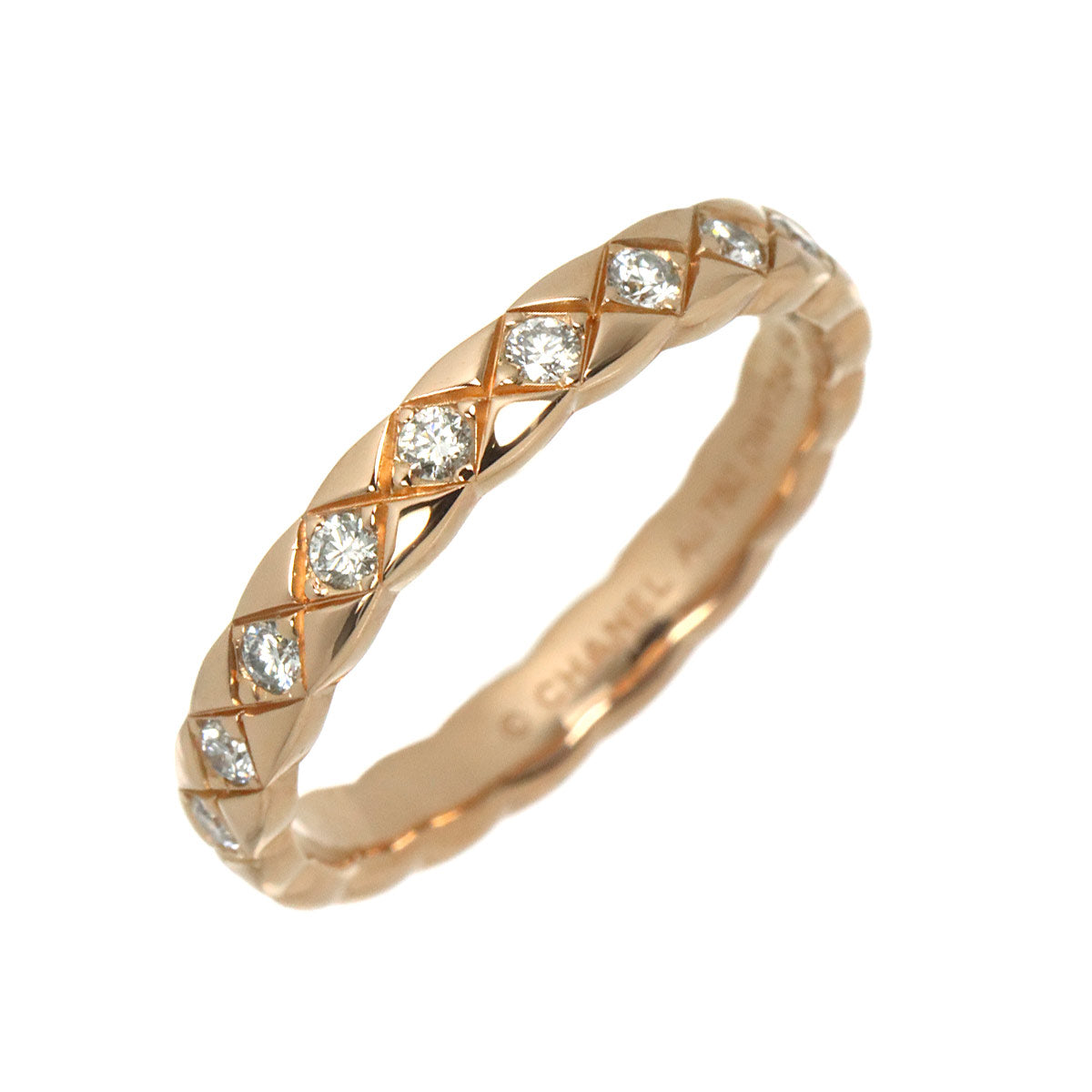 Coco Crush Diamond Ring 18K Pink Gold 750 Size54 6.25-6.5(US)