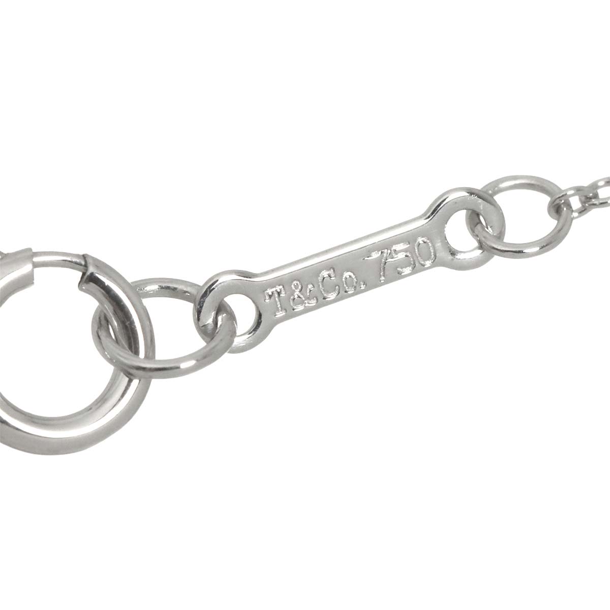 Graffiti Kiss Diamond Necklace 18K White Gold 750