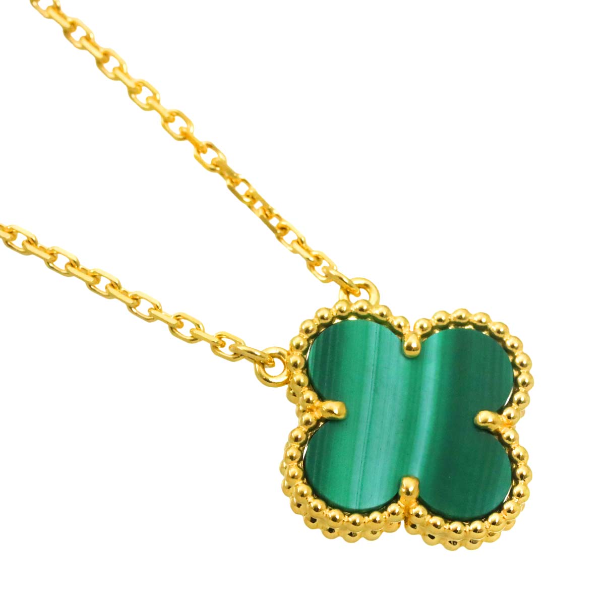 Vintage Alhambra Malachite Necklace 18K YG 750