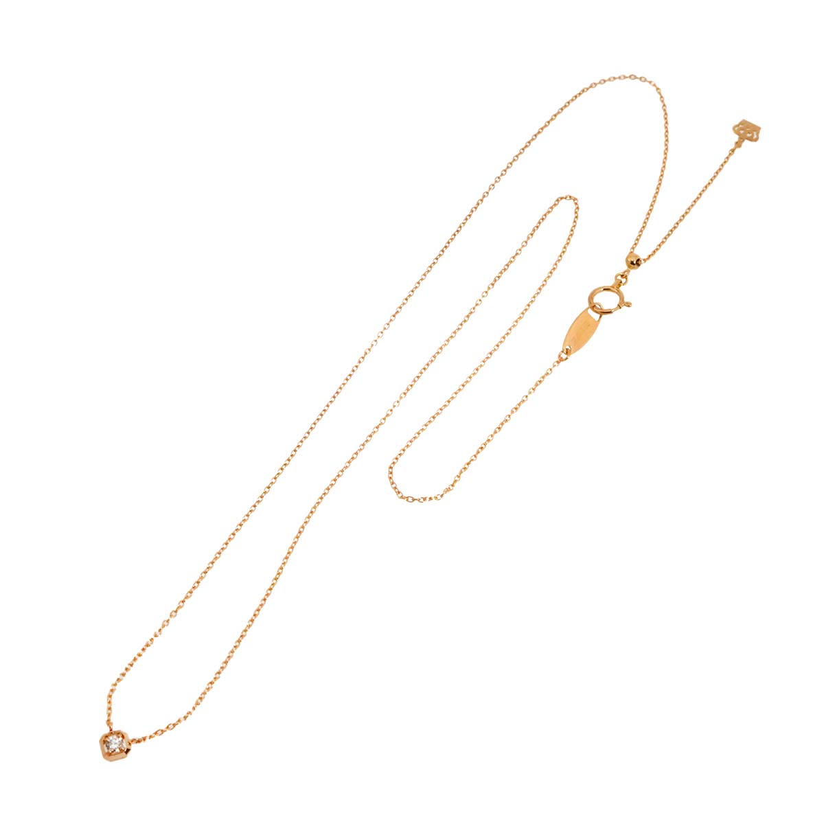Diamond Necklace 18K Pink Gold 750