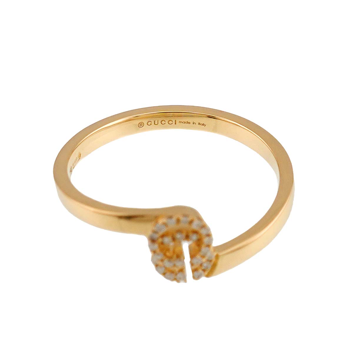Diamond Ring 18K Yellow Gold 750 Size14 6.75(US)