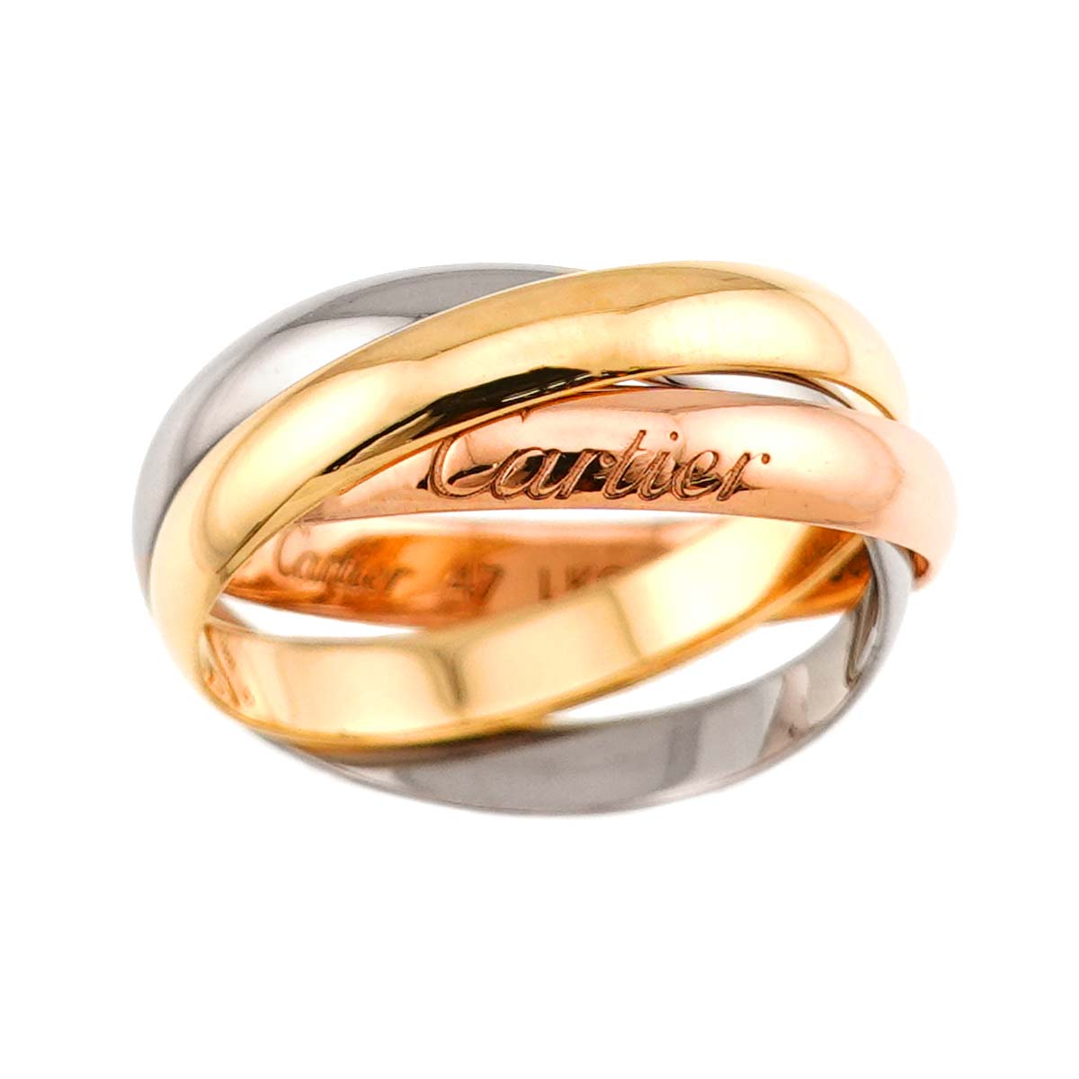Trinity SM Ring 18K YG WG PG 750 Size47 4(US)