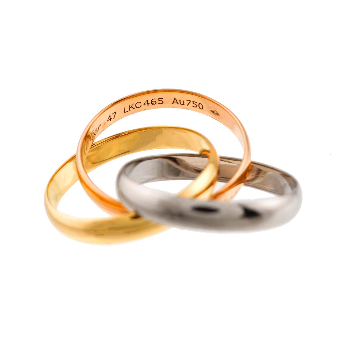 Trinity SM Ring 18K YG WG PG 750 Size47 4(US)