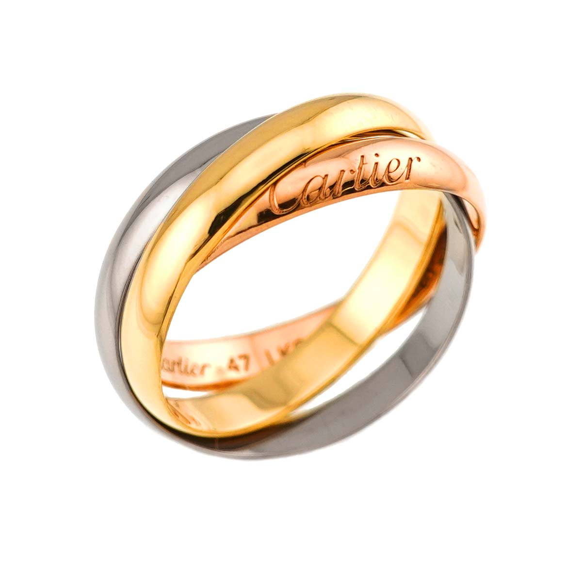 Trinity SM Ring 18K YG WG PG 750 Size47 4(US)