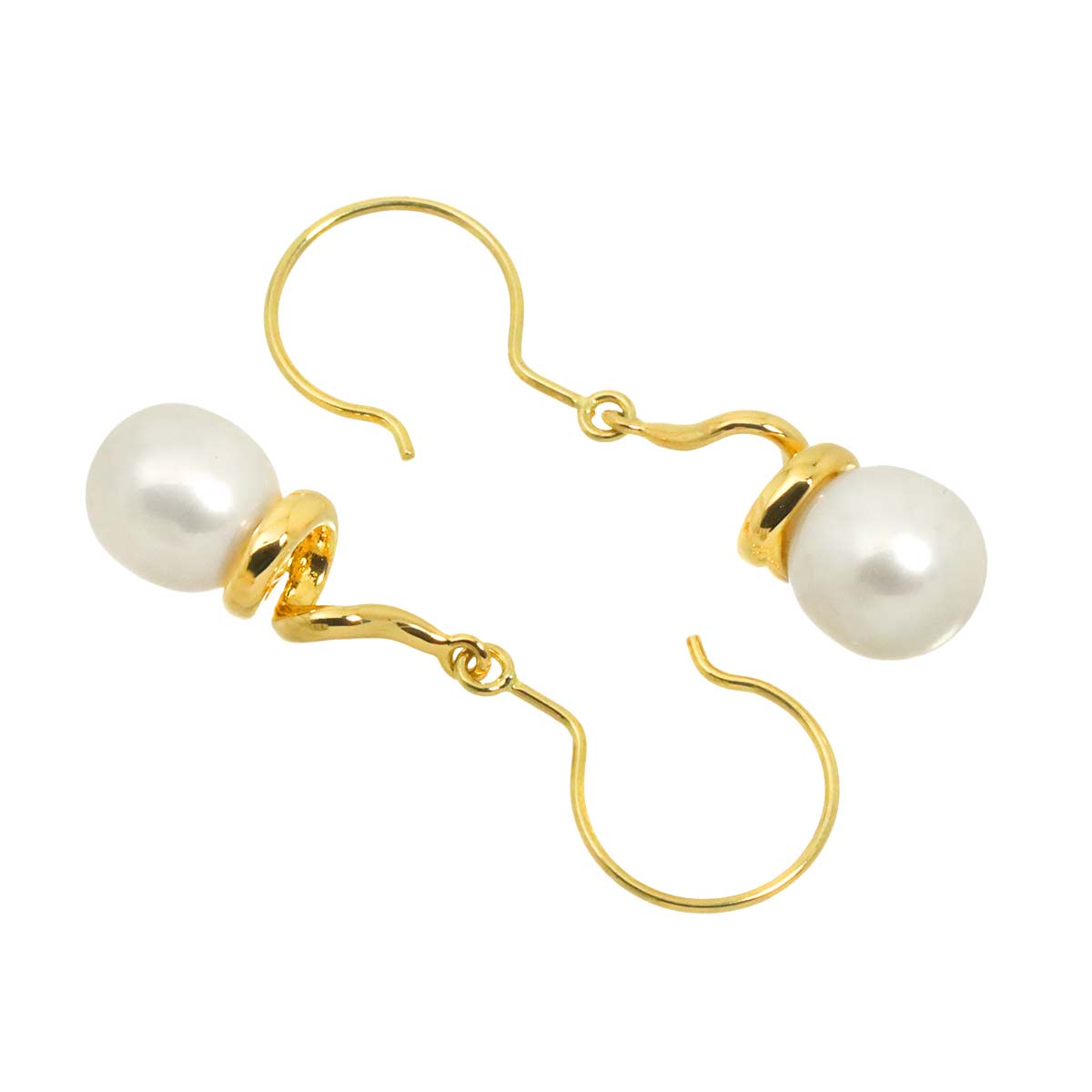 TASAKI Freshwater pearl 7.3-7.0mm Hook Earrings Pierced 18K YG 750