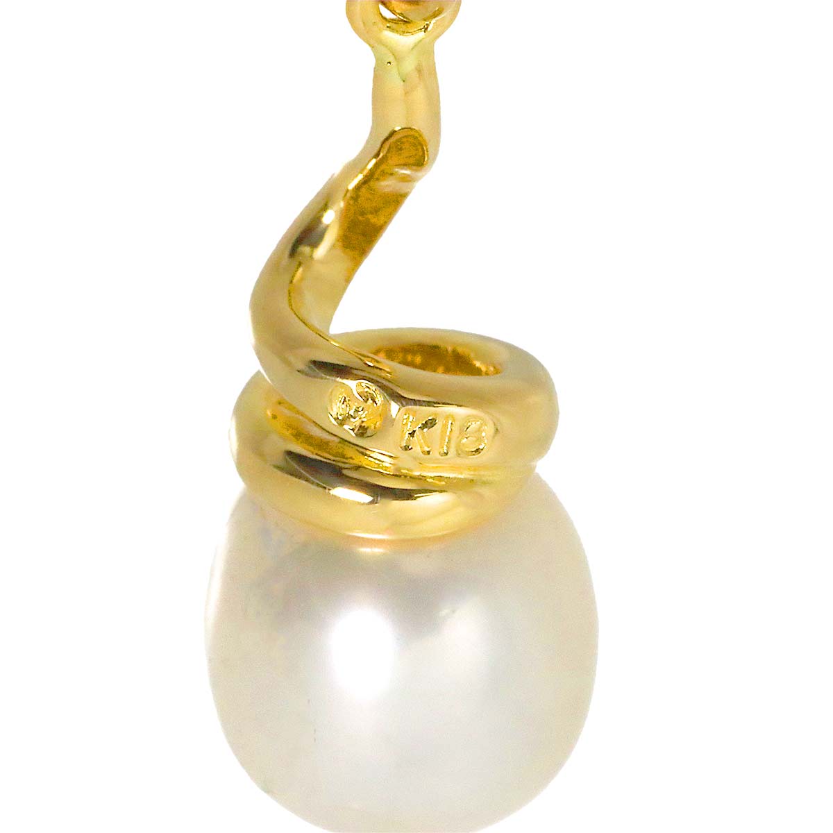 TASAKI Freshwater pearl 7.3-7.0mm Hook Earrings Pierced 18K YG 750