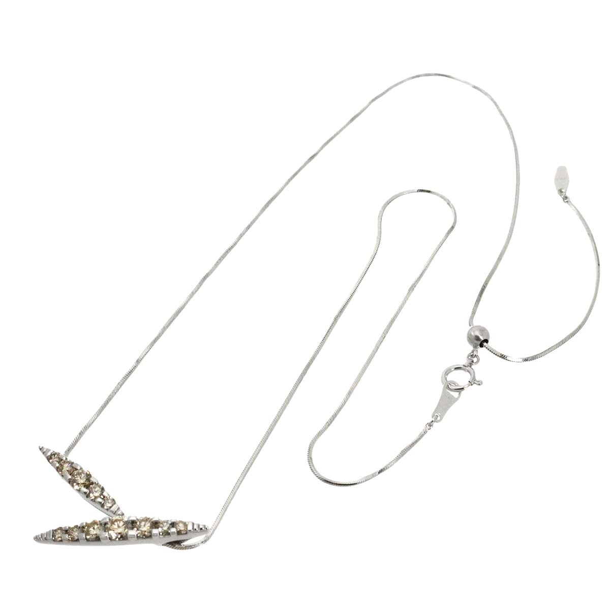Diamond 1.20ct Necklace 18K White Gold 750