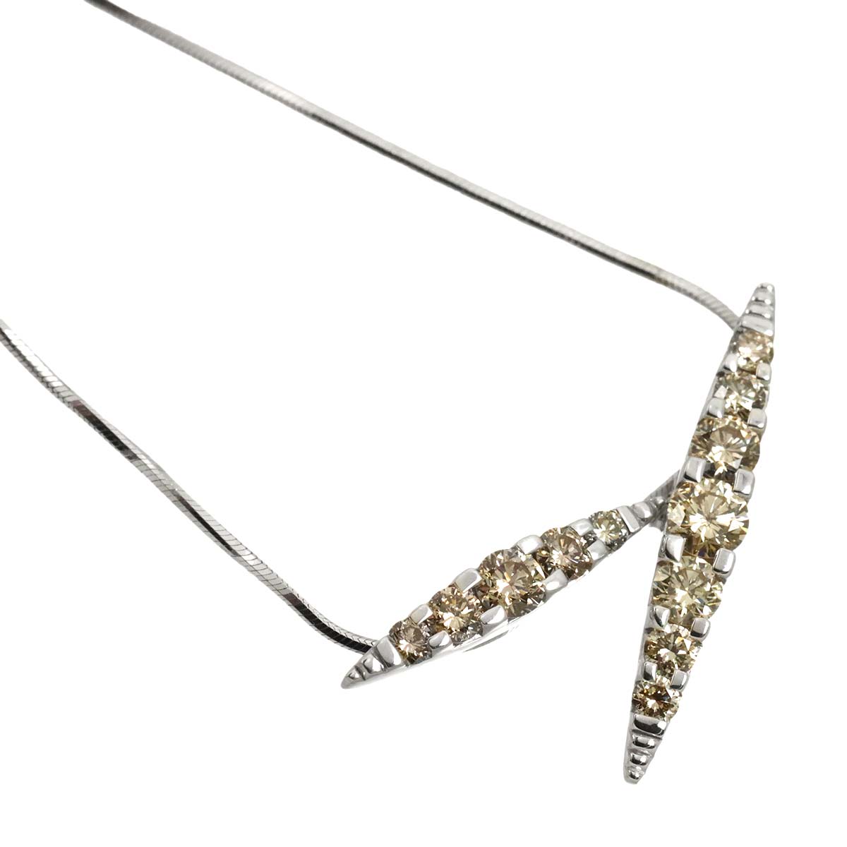 Diamond 1.20ct Necklace 18K White Gold 750