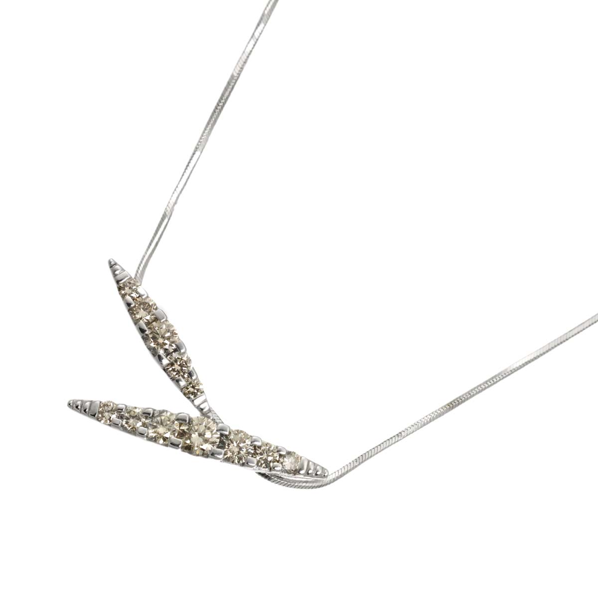 Diamond 1.20ct Necklace 18K White Gold 750