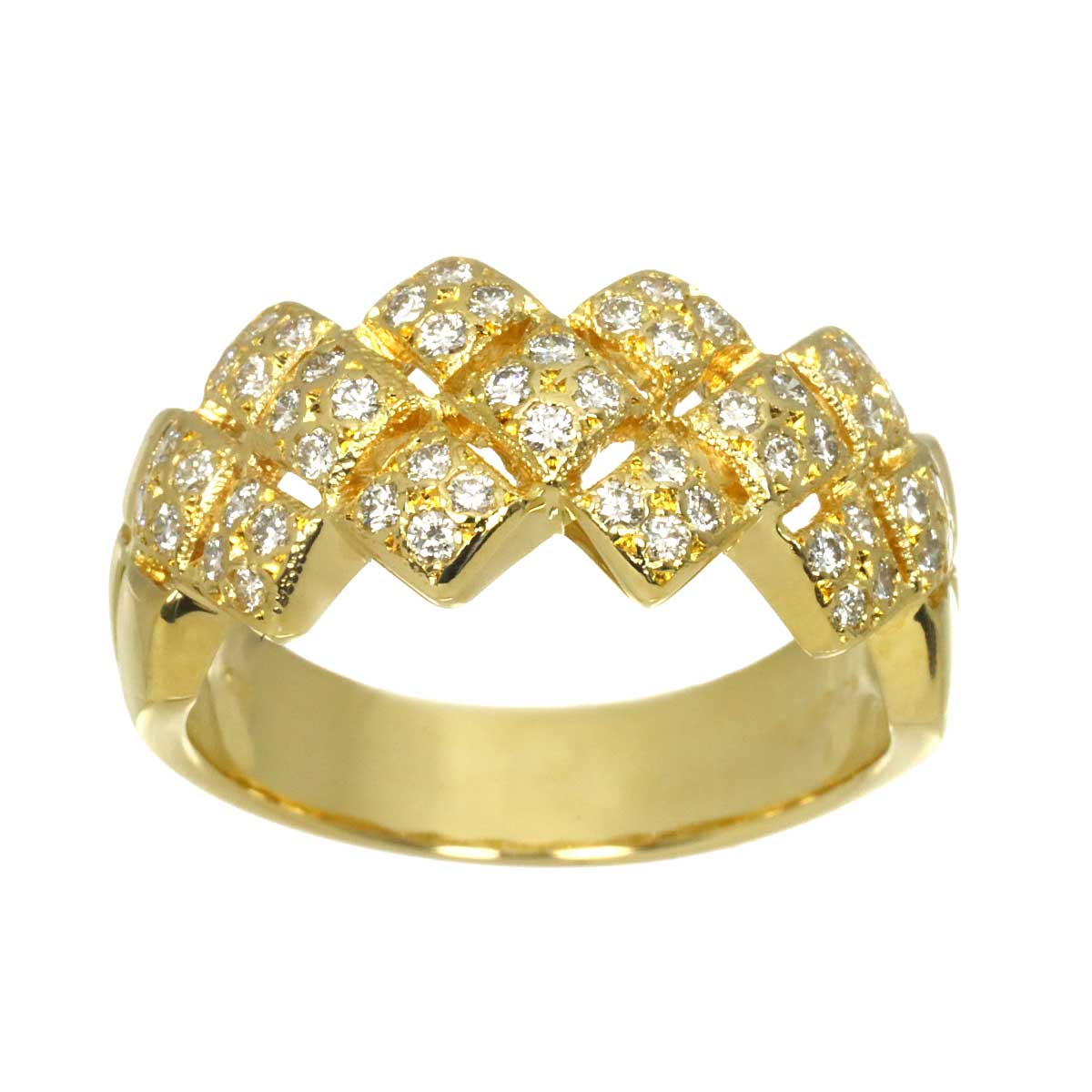 Diamond 0.52ct Ring 18K YG 750 Size7.75-8(US)