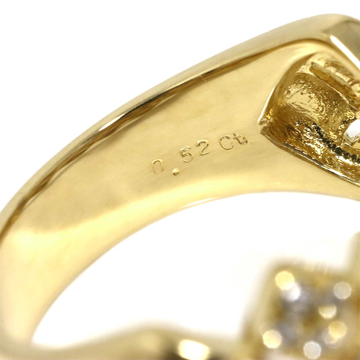 Diamond 0.52ct Ring 18K YG 750 Size7.75-8(US)