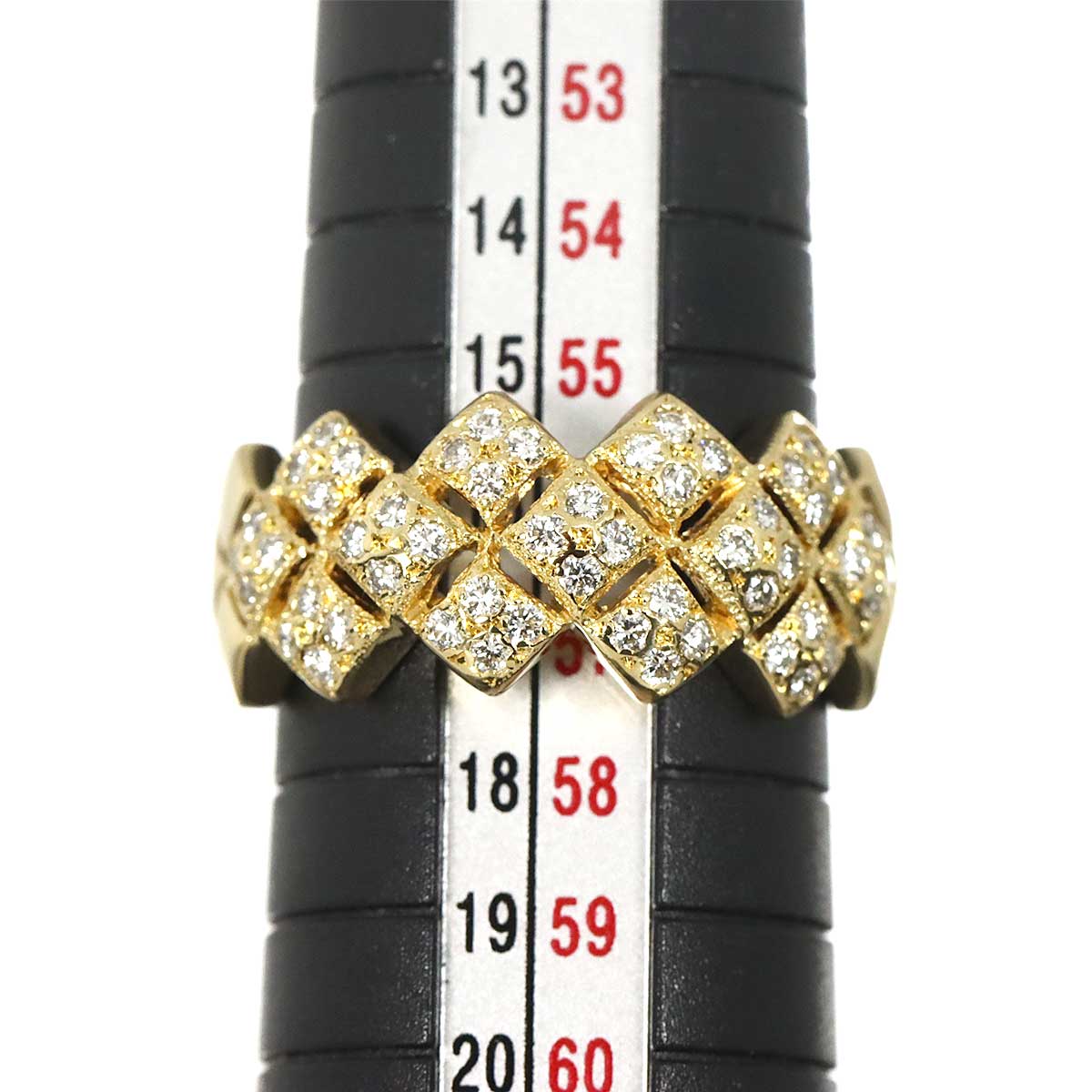 Diamond 0.52ct Ring 18K YG 750 Size7.75-8(US)