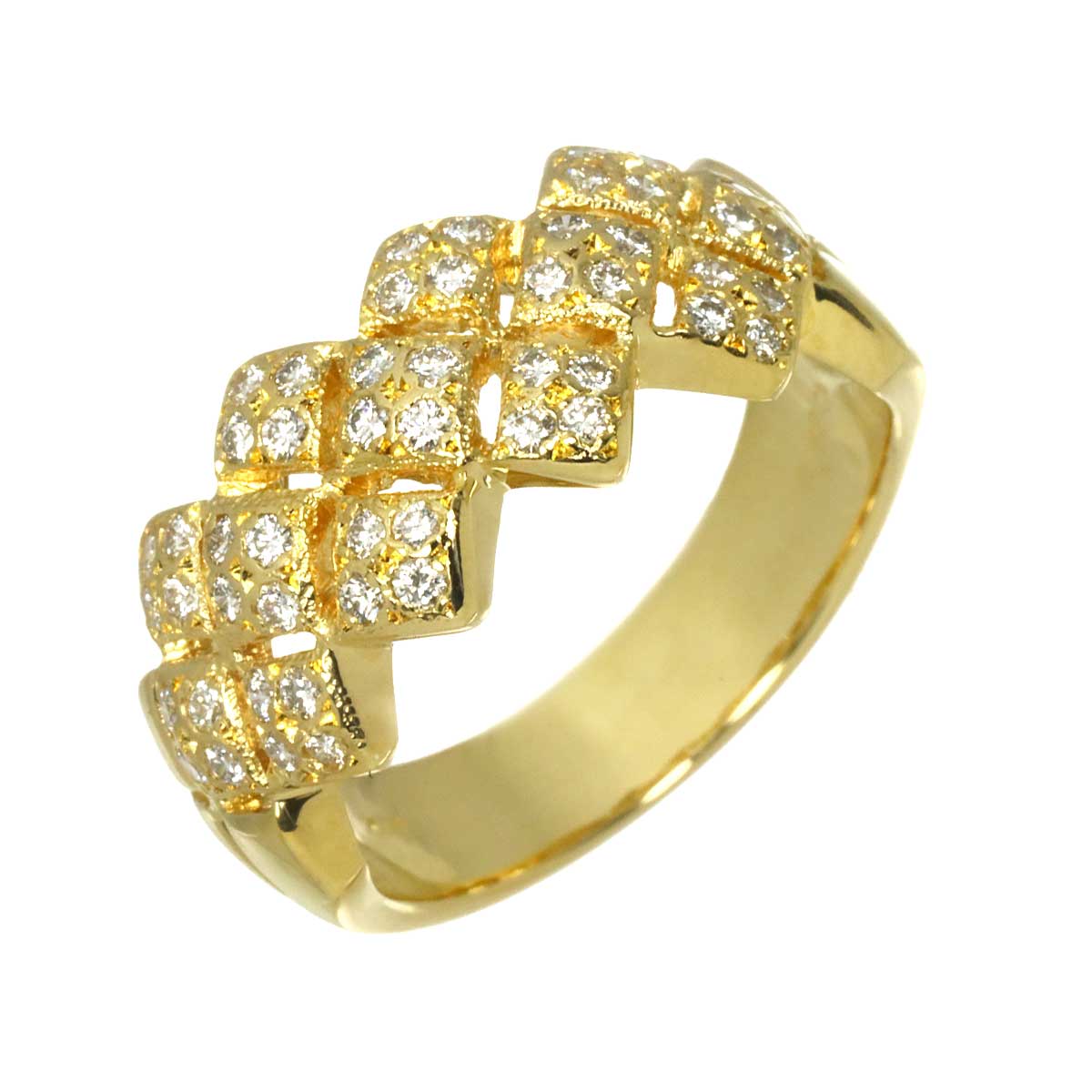 Diamond 0.52ct Ring 18K YG 750 Size7.75-8(US)