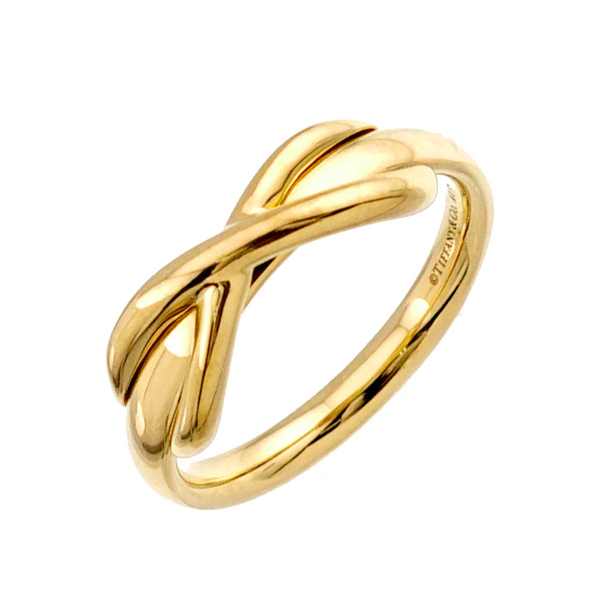 Infinity Ring 18K YG Yellow Gold 750 size4.5(US)