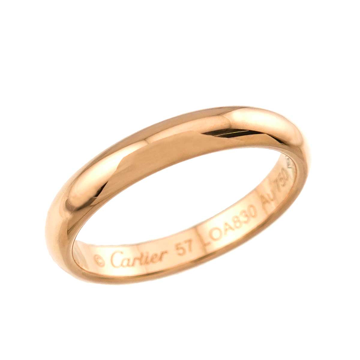 Classic Ring 18K Pink Gold 750 Size57 7.5-7.75(US)