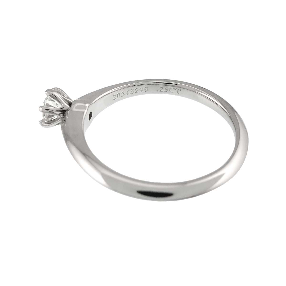 Diamond 0.25ct I/VVS1/3EX Ring Pt Platinum Size6(US)